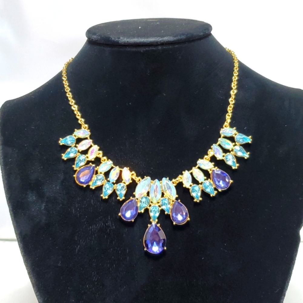 Bijou drive blue multi stone necklace